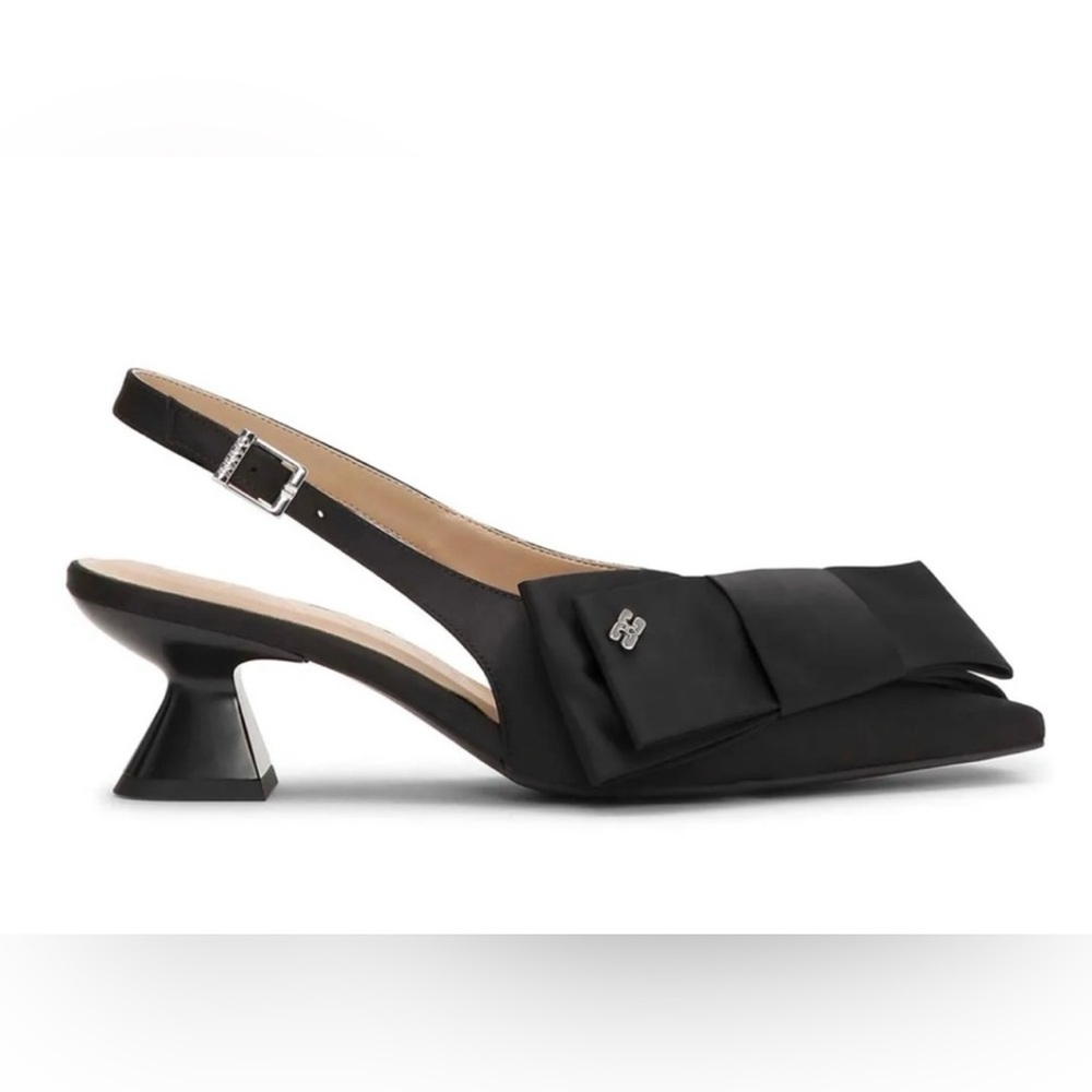 Ganni Big Bow Kitten Heel Women's Shoes